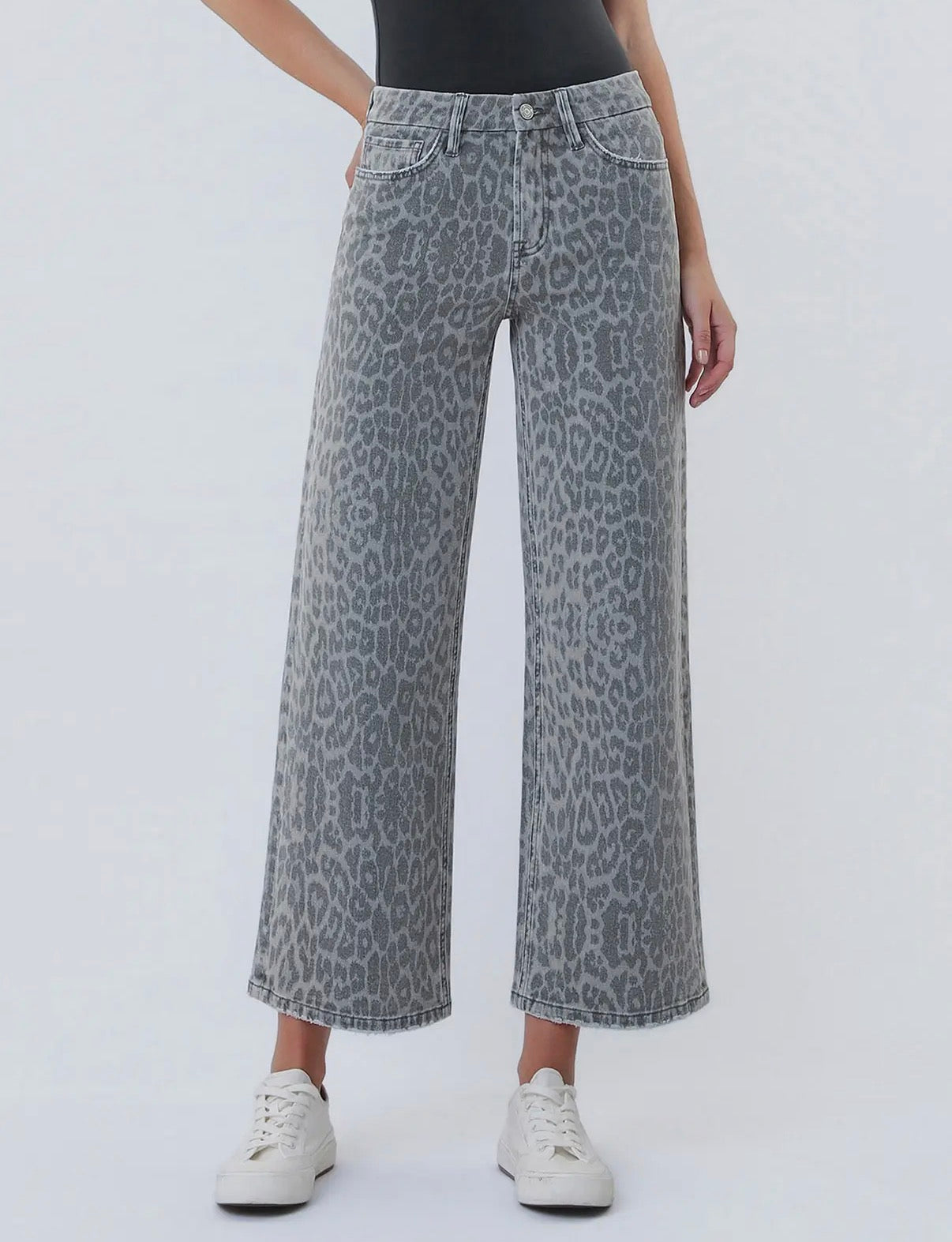 Grey Leopard Jeans