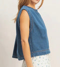 Sleeveless Denim Top