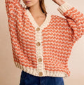 Orange/Ivory Chunky Sweater