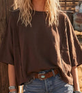 Brown Oversized Tee