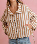 Striped Jacket Top