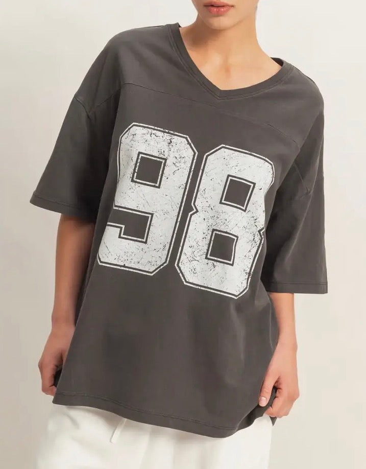 Black Varsity Tee
