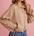 Gingham Jacket Top