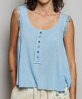 Blue Textured Tank