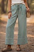 Green Striped Pants