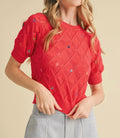 Coral Floral Sweater