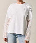 White Lace Oversized Tee