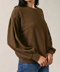 Brown Pleated Top
