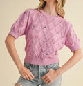 Pink Floral Sweater
