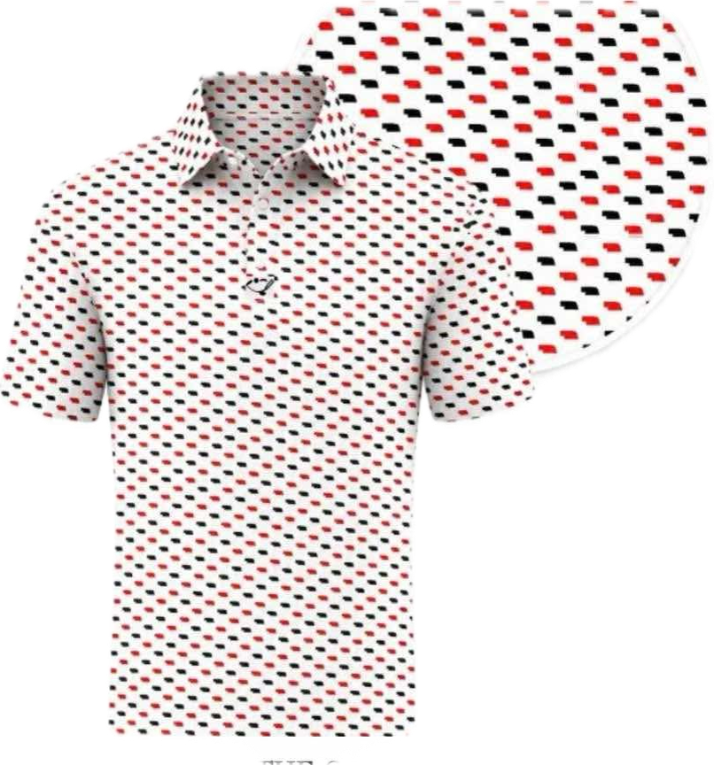 Mens Happy Hole Polo Red/Black