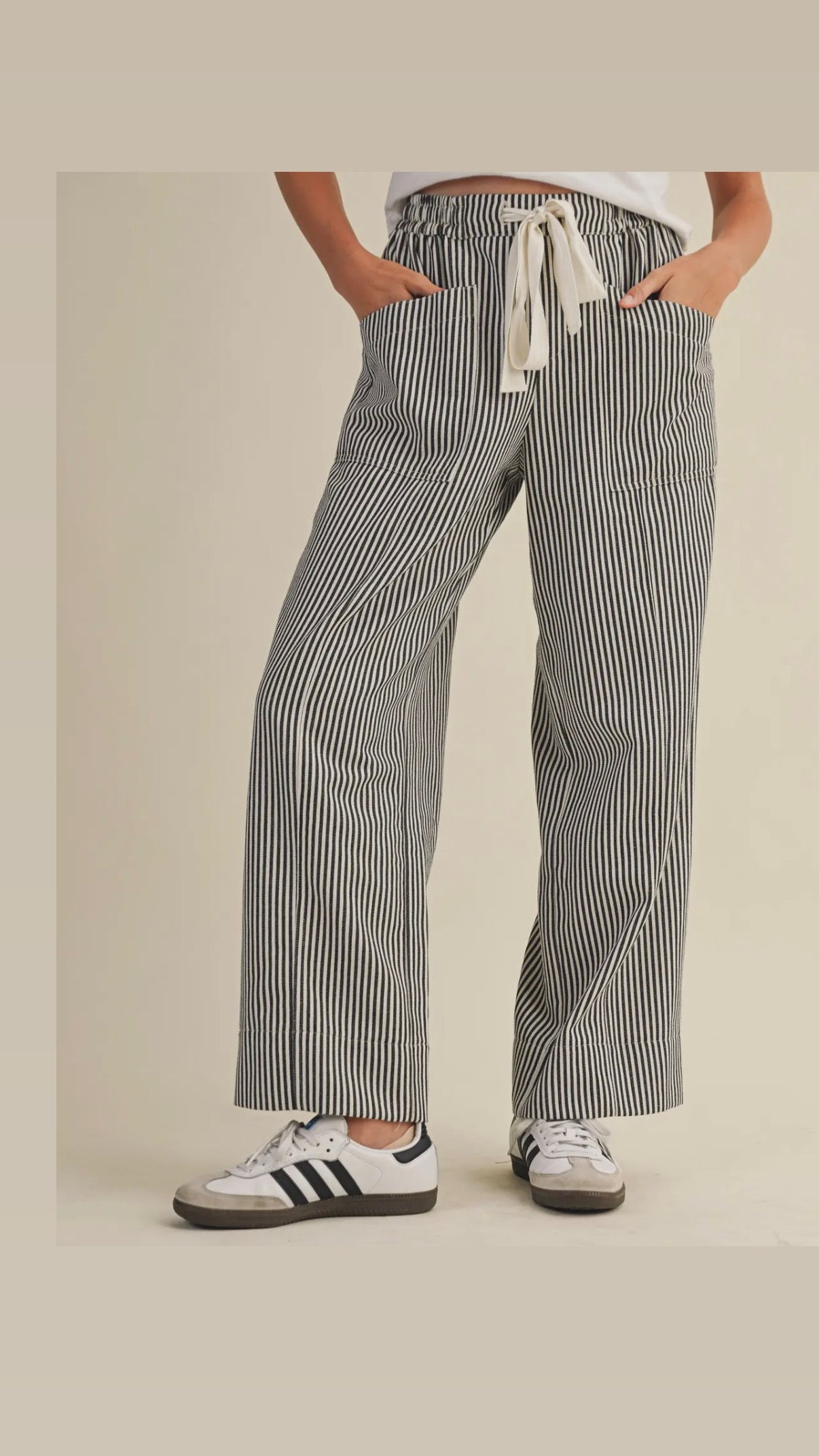 Black Striped Pants